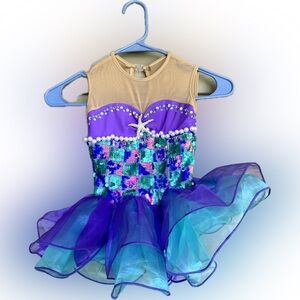 Sm Child Glamour Mermaid sequined Tutu Costume
